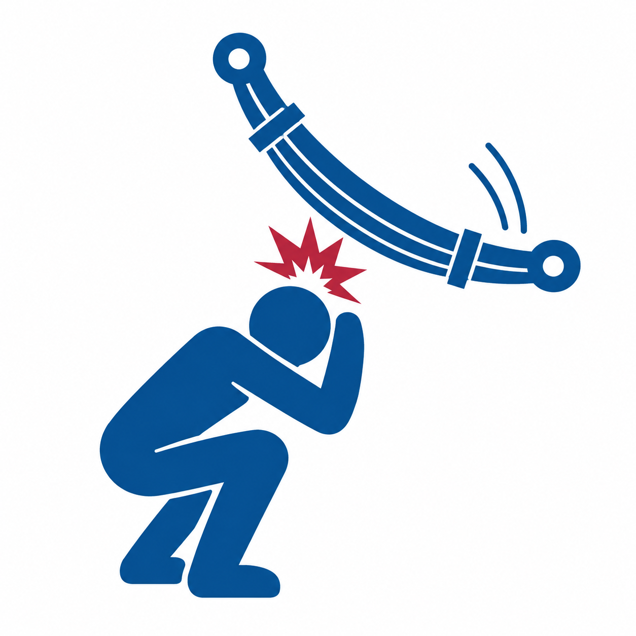 Leaf spring caution symbol